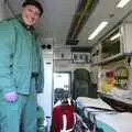 Gov in the back of his ambulance, USA Chicken Catches Fire: Gov and the Ambulance, Diss, Norfolk - 19th November 2005