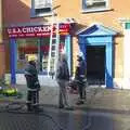 The Police survey the scene, USA Chicken Catches Fire: Gov and the Ambulance, Diss, Norfolk - 19th November 2005