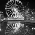 A Ferris wheel reflected in the Civic Centre pond, Uni: A Polytechnic Reunion, Plymouth, Devon - 17th December 2005