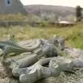 Broken stonework on a grave, A Wander Around Hoo Meavy and Burrator, Dartmoor, Devon - 18th December 2005