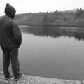 Mike stands on a wall, A Wander Around Hoo Meavy and Burrator, Dartmoor, Devon - 18th December 2005