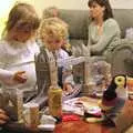 Syd and Rowan play with a model Tower Bridge, Boxing Day Miscellany, Hordle and Barton-on-Sea, Hampshire - 26th December 2005