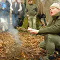 We get a lesson in fire lighting, Walk Like a Shadow: A Day With Ray Mears, Ashdown Forest, East Sussex - 29th December 2005