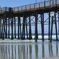 Lots of pier legs reflected in the wet sand, Cruisin' Route 101, San Diego to Capistrano, California - 4th March 2006