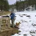 Ken checks some equipment, California Snow: San Bernadino State Forest, California, US - 26th March 2006