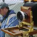 Ken takes a light-meter reading as the field camera waits, California Snow: San Bernadino State Forest, California, US - 26th March 2006