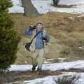 Ken appears from behind a bush, California Snow: San Bernadino State Forest, California, US - 26th March 2006