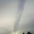 The shadow of a contrail on high cloud, California Snow: San Bernadino State Forest, California, US - 26th March 2006