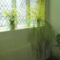 Flowers in a church window, California Snow: San Bernadino State Forest, California, US - 26th March 2006