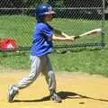 Kai swings out, Maplewood and Little-League Baseball, New Jersey - 29th April 2006