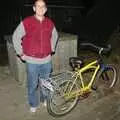 Phil gets his fire-department-issue bike out, Phil and the Fair Harbor Fire Engine, Fire Island, New York State, US - 30th April 2006