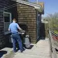 Phil fires up the barbeque, Phil and the Fair Harbor Fire Engine, Fire Island, New York State, US - 30th April 2006