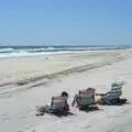 Intrepid ladies on the beach in deck-chairs, Phil and the Fair Harbor Fire Engine, Fire Island, New York State, US - 30th April 2006