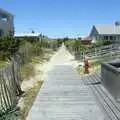 One of the 'streets' on the island, Phil and the Fair Harbor Fire Engine, Fire Island, New York State, US - 30th April 2006