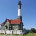 Fire Island's lighthouse, Phil and the Fair Harbor Fire Engine, Fire Island, New York State, US - 30th April 2006