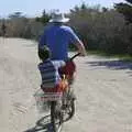 Kai on the Fire Department bike, Phil and the Fair Harbor Fire Engine, Fire Island, New York State, US - 30th April 2006