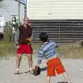 More baseball pitching action, Phil and the Fair Harbor Fire Engine, Fire Island, New York State, US - 30th April 2006