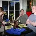 Sue, DH and Bill, who looks like he's got a strop, The BSCC does The Pheasant Hotel, Kelling, Norfolk - 6th May 2006