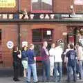 Bill looks back outside the Fat Cat, Embrace the Forest, and a Night at the Fat Cat, West End Street, Norwich, Norfolk - 9th June 2006