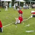 A team collapses, The Village Fête, Yaxley, Suffolk - 18th June 2006