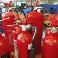 A bunch of bright red fire extinguishers, Qualcomm Moves Offices, Milton Road, Cambridge - 26th July 2006