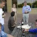 Outside, Qualcomm staffers mill around, Qualcomm's New Office Party, Science Park, Milton Road, Cambridge - 3rd July 2006