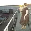 Francis and Louise up on the building's roof, Qualcomm's New Office Party, Science Park, Milton Road, Cambridge - 3rd July 2006