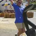 Suey poses by an anchor, The BSCC Charity Bike Ride, Orford, Suffolk - 15th July 2006