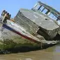 The wrecked boat, The BSCC Charity Bike Ride, Orford, Suffolk - 15th July 2006