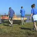 DH, Phil and Suey roam around the shoreline, The BSCC Charity Bike Ride, Orford, Suffolk - 15th July 2006