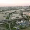 A wider view of the river Thames, A Trip on the London Eye and Bill's BBQ, London and Suffolk - 21st July 2006