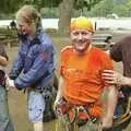 Martin 'pirate' D stands out in bright orange, Qualcomm Cambridge "Go Ape", High Lodge, Thetford Forest - 27th July 2006