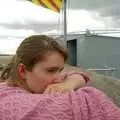 On the breakwater, Isobel stares out to sea, A Trip to Blackrock and Dublin, County Dublin, Ireland - 12th August 2006