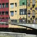 A slender footbridge crosses Girona's river, Girona, Catalunya, Spain - 17th September 2006