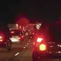 Stacked cars and tail-lights on the M25, Qualcomm Christmas, The BBs and Isobel Moves Flats, Cambridge and Ascot, Berkshire - 2nd December 2006