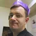 Nosher's purple hat matches his purple hair, The BBs at the Park Hotel, and Christmas in Blackrock, Dublin, Ireland - 25th December 2006