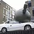 A crushed car, From East End to East Coast: Brick Lane and Walberswick, London and Suffolk - 9th February 2007