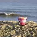 A couple of stacked buckets sit unused on the sand, From East End to East Coast: Brick Lane and Walberswick, London and Suffolk - 9th February 2007