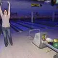 Annie makes another spare as the lanes go dark, Ten-pin Bowling and Birthdays, Cambridge Leisure Park, Cambridge - 17th February 2007