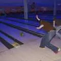 Isobel chucks another one up the lane, Ten-pin Bowling and Birthdays, Cambridge Leisure Park, Cambridge - 17th February 2007