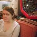 Isobel near the fruit machine, Paul's 30th in the Swan Inn, Brome, Suffolk - 3rd March 2007