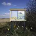 A noticeboard in a field, Finningham Gospel Hall and Isobel's House Warming, Ward Road, Cambridge - 17th March 2007