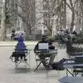 A guitarist in Bryant Park, Crossing Brooklyn Bridge, New York, US - 26th March 2007