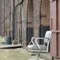 An office chair is discarded, Crossing Brooklyn Bridge, New York, US - 26th March 2007