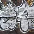 Bright graffiti on a rusty door, Crossing Brooklyn Bridge, New York, US - 26th March 2007