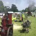 Smoke drifts over the field, Woolpit Steam at Wetherden, Suffolk - 3rd June 2007