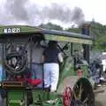 A steam roller trundles off, Woolpit Steam at Wetherden, Suffolk - 3rd June 2007