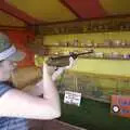 Isobel has a go at shooting stuff, Woolpit Steam at Wetherden, Suffolk - 3rd June 2007