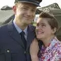 Isobel looks up Nosher's nose, A 1940s Airfield Hangar Dance, Debach, Suffolk - 9th June 2007