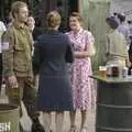 Marc, Suey and Isobel chat, A 1940s Airfield Hangar Dance, Debach, Suffolk - 9th June 2007